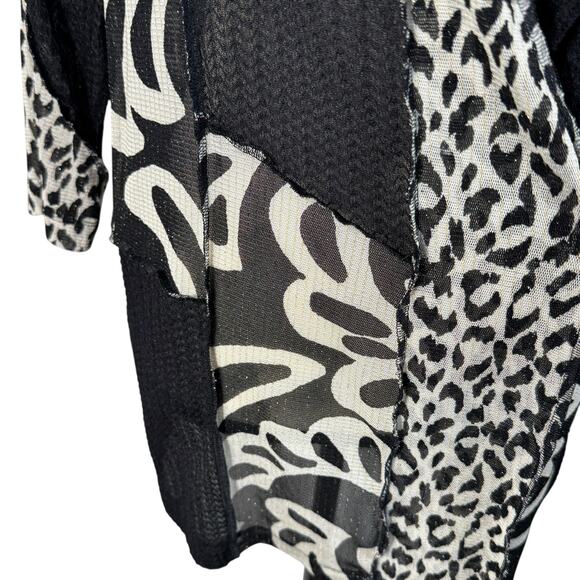 Travelers by Chico’s SZ 2 (Large) Cardigan Draped Open-Front Stretch 3/4 Sleeve - Picture 3 of 9